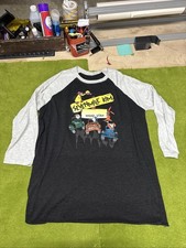 Vintage Moab Utah Seven Mile Rim Baseball Tshirt 3/4 30.5 Pit To Pit, Black Grey
