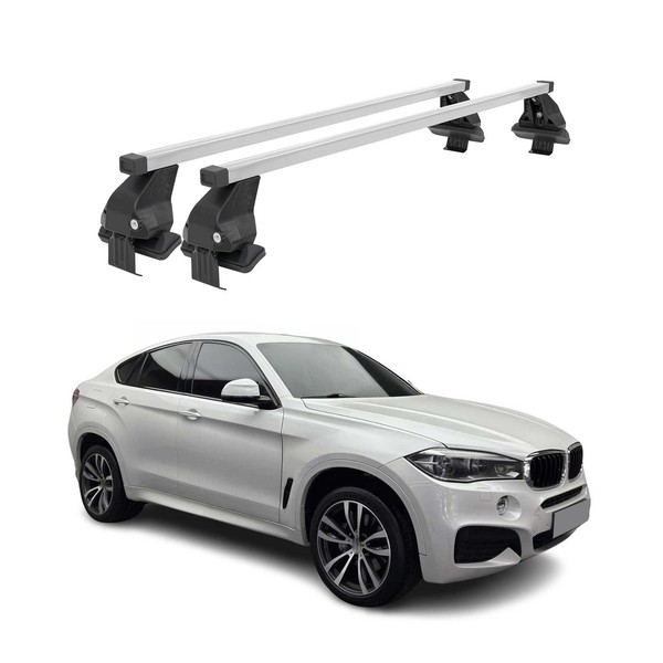 Menabo DachträGer GrundtäGer FüR BMW X6 F16 2014-2019 50Kg Stahl Silber 2 Tlg-image