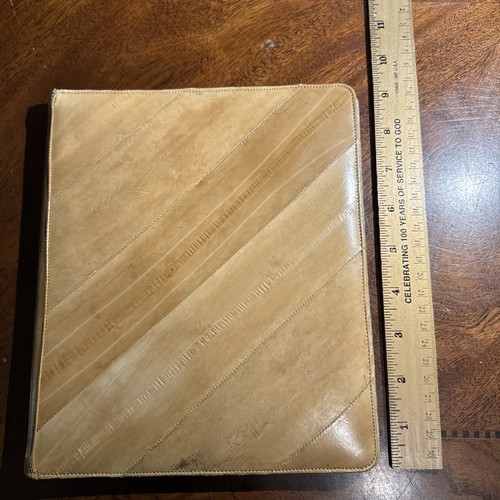 Eel skin Notepad Folder RARE FIND