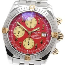 BREITLING CHRONOMAT EVOLUTION B13356 43mm SS/YG Red Dial Automatic #C183 7