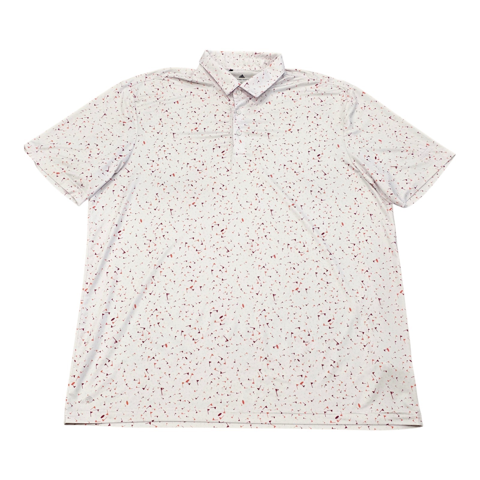 Men's adidas Flag Primegreen Polo Golf Shirt AL Almost Pink Sz XL HA6119