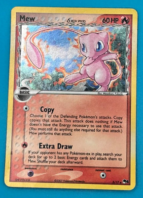Mew Delta Species 3/17 Pop Series 5 Holo - Inverted Back Misprint Error
