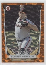 2014 Bowman Draft Top Prospects Orange Ice /25 Clayton Blackburn #TP-83