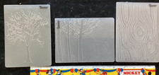 3 Darice christmas embossing folders trees wood grain used