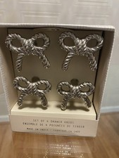 Drawer Pulls Drawer Knobs / and Silver  Set of 4 Instant Furniture Update