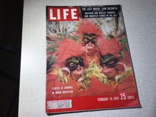 LIFE MAGAZINE.  February 16, 1959.  CLUSTER OF CHORINES IN MIAMI NIGHTCLUB