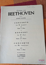 Beethoven Violin Concerto in D Major Violin and Piano arr by Joachim N Simrock
