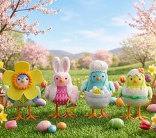 Target Spritz Spring / Easter Featherly Friends Fabric Birds 2026 Set Of 4