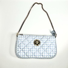 New Versace La Medusa Mini Quilted Bag Blue $960