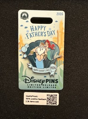 2026 Disney Parks Fathers Day Ariel & King Triton Little Mermaid LR Pin