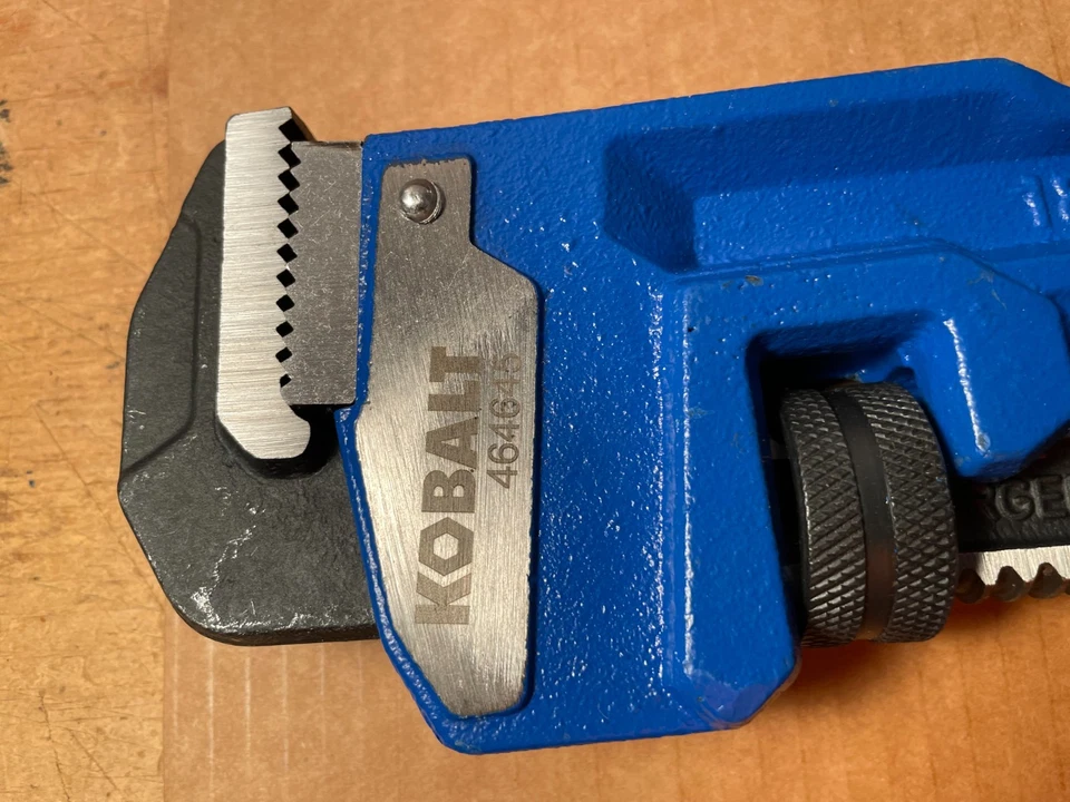 Kobalt 18-Inch Cast Iron Blue Pipe Wrench Heavy Duty Model 464645 - Image 2 of 4