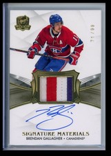 2020-21 Upper Deck The Cup Signature Materials Brendan Gallagher Auto 71/99