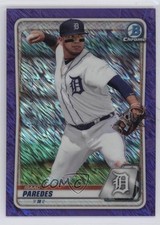 2020 Bowman Chrome Prospects Purple Shimmer Refractor Isaac Paredes 12i0