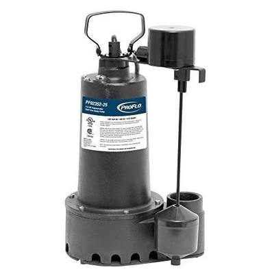 Proflo Cast Iron Sump Pump 1-1/2 In Discharge Vertical Float Pf9235225