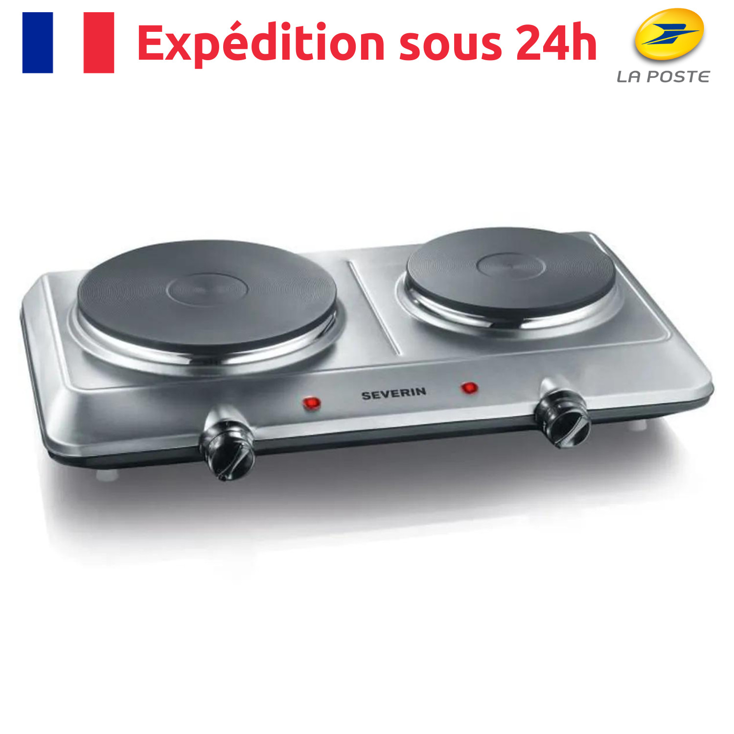 Plaque de cuisson électrique en fonte inox à thermostat réglable précis
