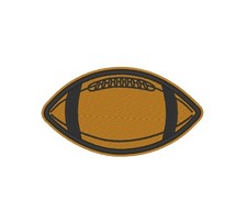 Custom Embroidered Football Ball Sport Team Sew on Round Patch A - 1 PC