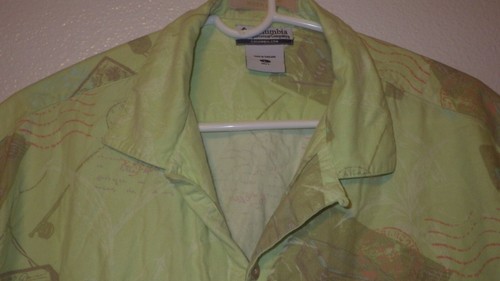 Columbia River Lodge Green Large L Shirt Travel Passport Postcard - Picture 2 of 9