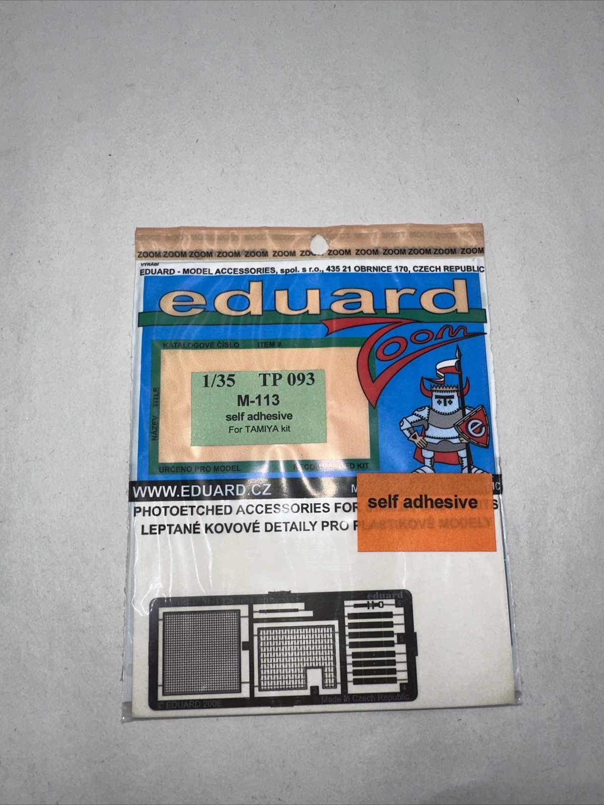 Eduard 1/35 Photoetched Decal TP 093 M-113 Self Adhesive For TAMIYA KIT