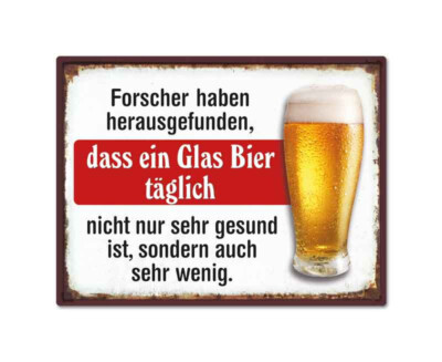 Magnet - EIN GLAS BIER TÄGLICH GESUND - MN34 Kühlschrankmagnet 3D