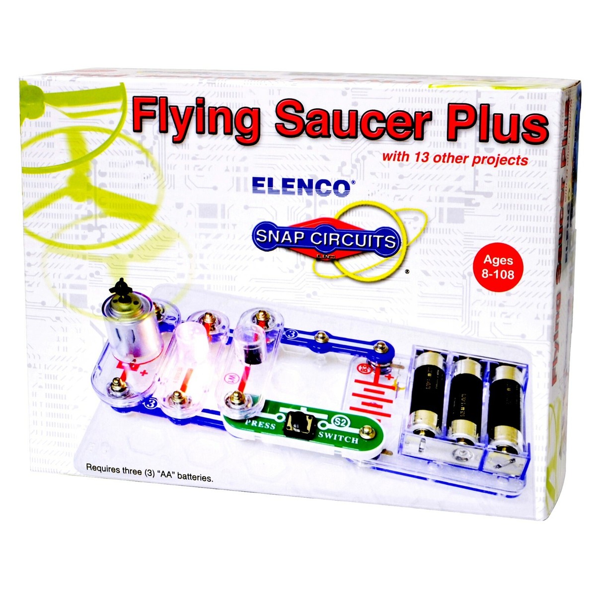 Flying Saucer Plus Snap Circuits Electronics Kit STEM Learning Fun