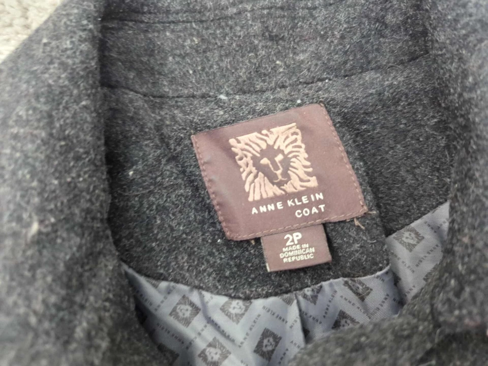 Anne Klein Walker Coat 2P Petites Single Breasted 70% Wool 10% Cashmere - Image 2 of 4