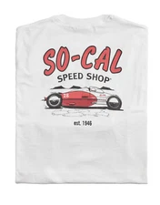 Men's So-Cal Speed Shop Salt Flat Belly Tanker Profile White T-Shirt SSM1040TC10