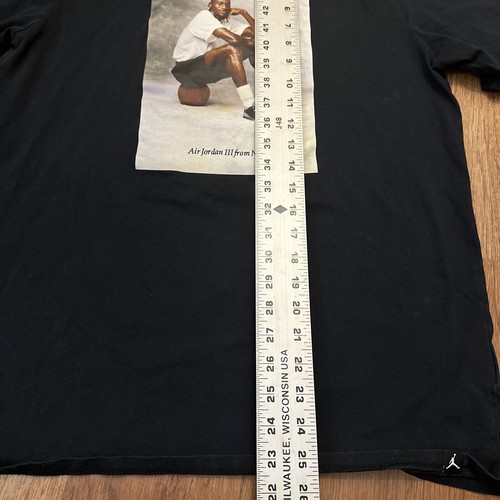 Air Jordan Tshirt Mens Size Large Black Logo Tee Shirt Michael Jordan Kicks Tee - Picture 6 of 12