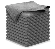 Microfiber Cleaning Cloth 12 Pcs (12.5"x12.5") - Ultra Absorbent for Car Washing