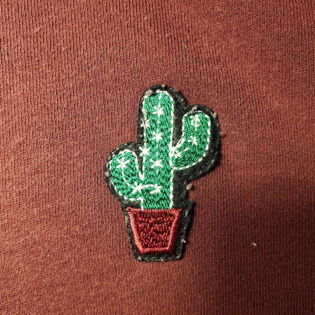 MS Basic Pullover Sweater with Cactus Patch Medium - image 7