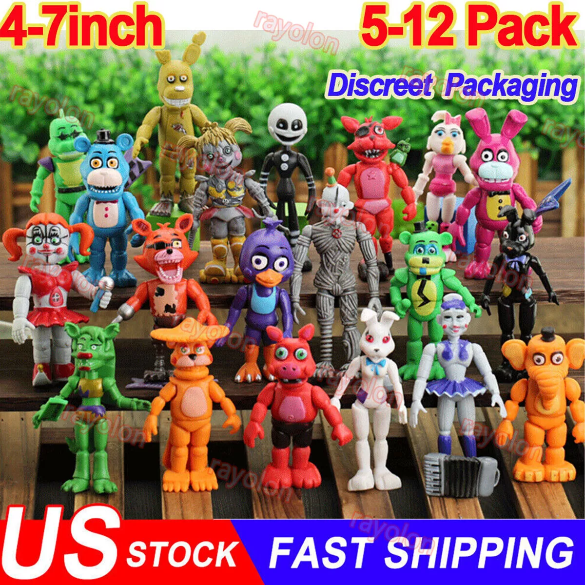 5 Pcs Five Nights At Freddy's FNAF 6'' Action Figures Holiday gift toy