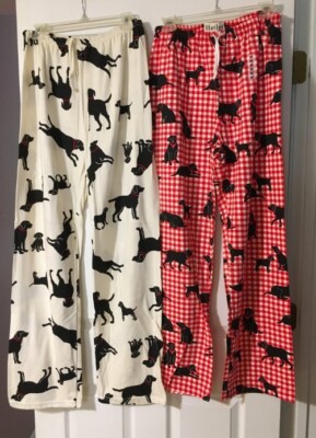 HATLEY Brand New Sleep / Lounge Pants 100% Cotton Black Lab Dog 2 Colors 2 Sizes