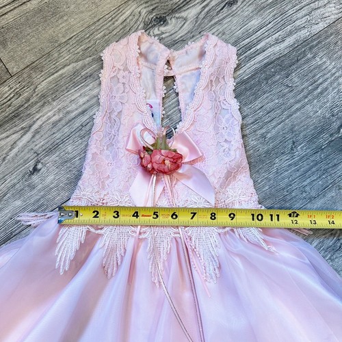 VTG Ceci Girls Blush Princess Pink Dress Party wedding Ballerina Girly Size 5/6 - Picture 17 of 19