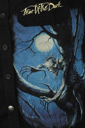 Iron Maiden Vest Jacket Heavy Metal Band Black Sleeveless Fear Of The Dark - Picture 3 of 6