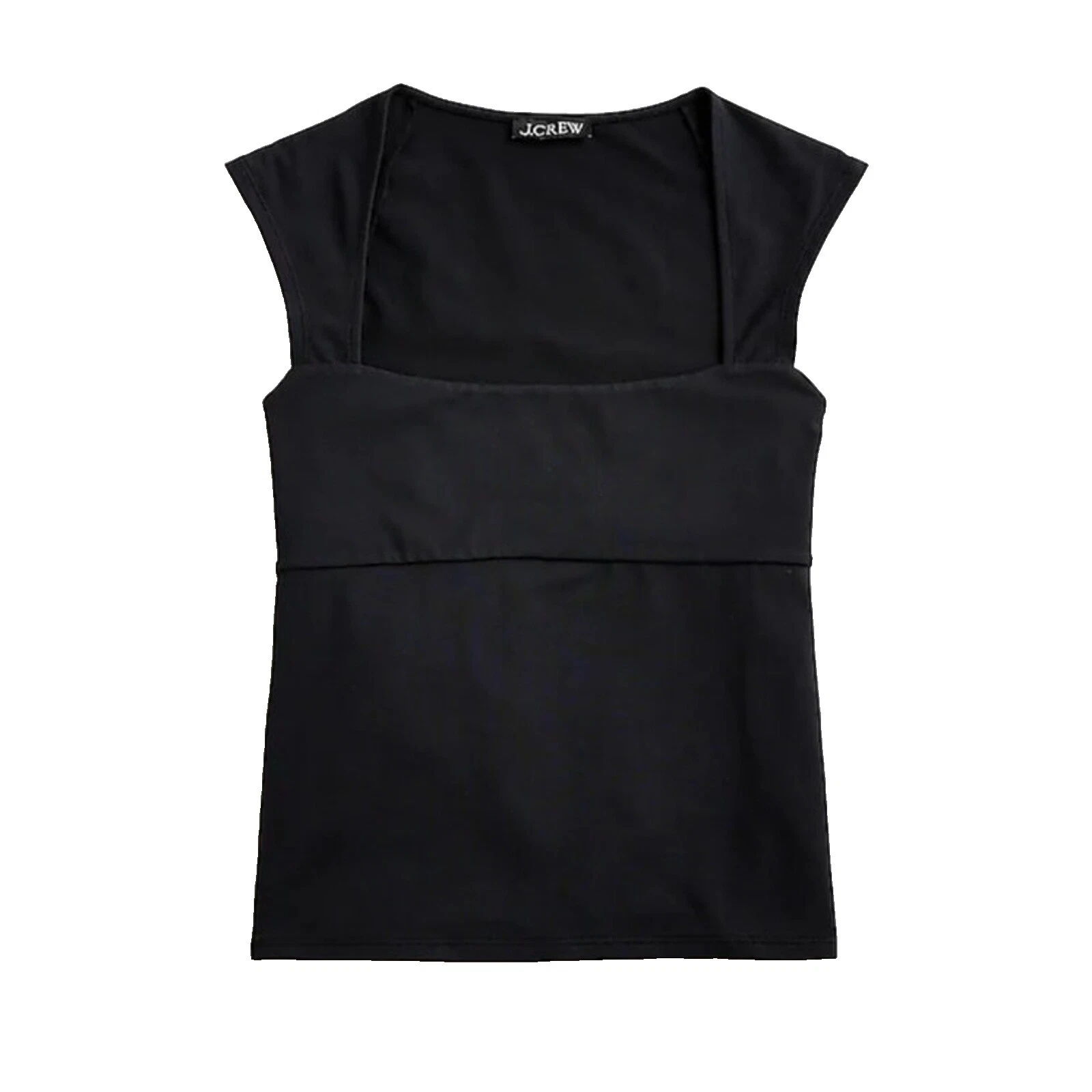 Top negro de algodón J.CREW para Mujeres