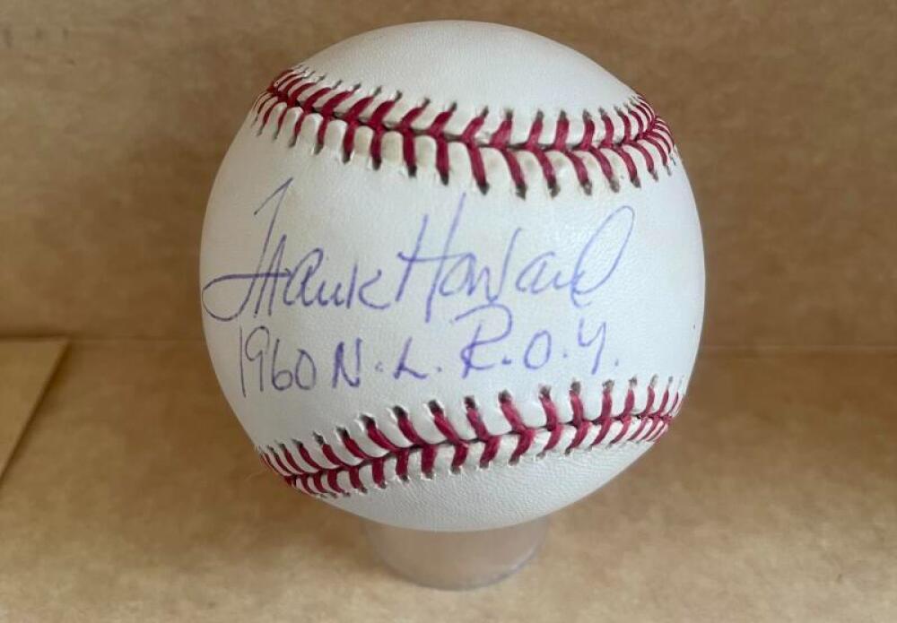 FRANK HOWARD 1960 N.L. ROY SIGNED AUTO M.L. BASEBALL BECKETT AUTH 
