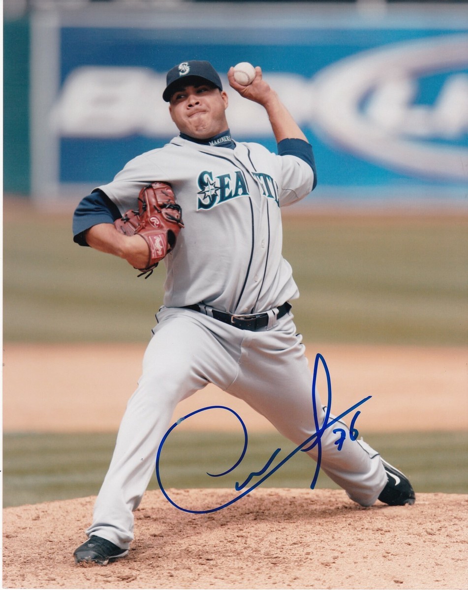 CESAR JIMENEZ SEATTLE MARINERS ACTION SIGNED 8x10 | eBay