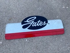 Gates  Gas Station Tires Battery Embossed Metal Sign
