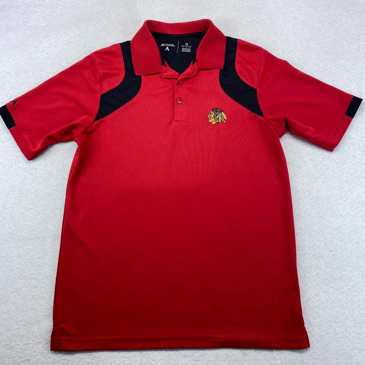 Chicago Blackhawks Polo Shirt Medium Men s Antigua Performance