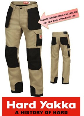 HARD YAKKA - PACK OF 4 - MENS XTREME EXTREME TOUGH WORK PANTS LEGENDS -  Y02210 | eBay