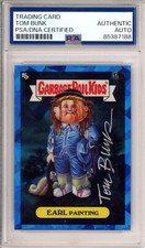 2021 Topps Garbage Pail Kids Sapphire Earl Painting 178a PSA DNA SIGNED Tom Bunk