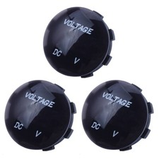 3X 5V-25V DC Voltmeter LED Digital Display Panel Mounted Round Waterproof I7R7-