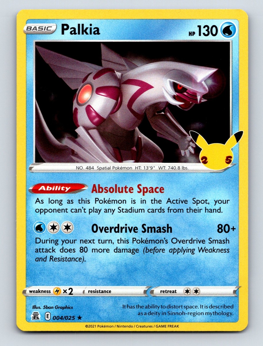 Basic Palkia HP 130 Absolute Space Ability Overdrive Smash Rarity