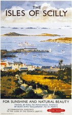 TX470 Vintage Isles Of Scilly Travel Poster British Railway Print A2/A3/A4