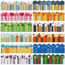 Geyee 360 Pcs Holiday Bulletin Board Borders Decorations Spring Easter Summer...