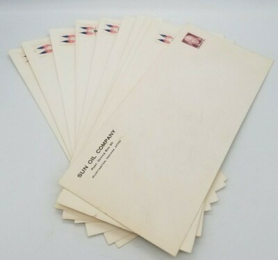 10 unused Sunoco Sun Oil Co Business Envelopes Original Free shipping