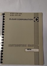 Elgar Corp. Models 751A/1001A/1501 Power Sources Instruction Book Original