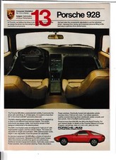 Original 1982 Porsche 928 Magazine Ad. Number 13 In A Series
