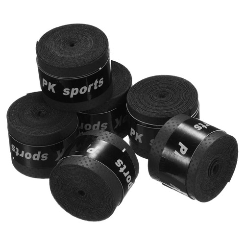 6Pcs Tennis Racket Grip Tape PU 43.3" Round Groove NonSlip Absorb