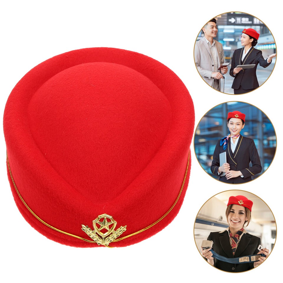 Uniform Hats Vintage Flight Attendant Airline Accessories Wool eBay