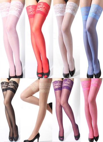 Calze Parigine Velate Autoreggenti Donna Stocking 20 Denari Collant Fetish  Pizzo | eBay